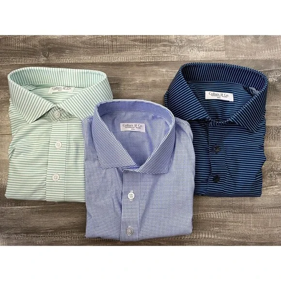 Lot of 3 NWOT Collars & Co Featherweight Relax Short Sleeve Polo Sz S Work Golf - Picture 1 of 6